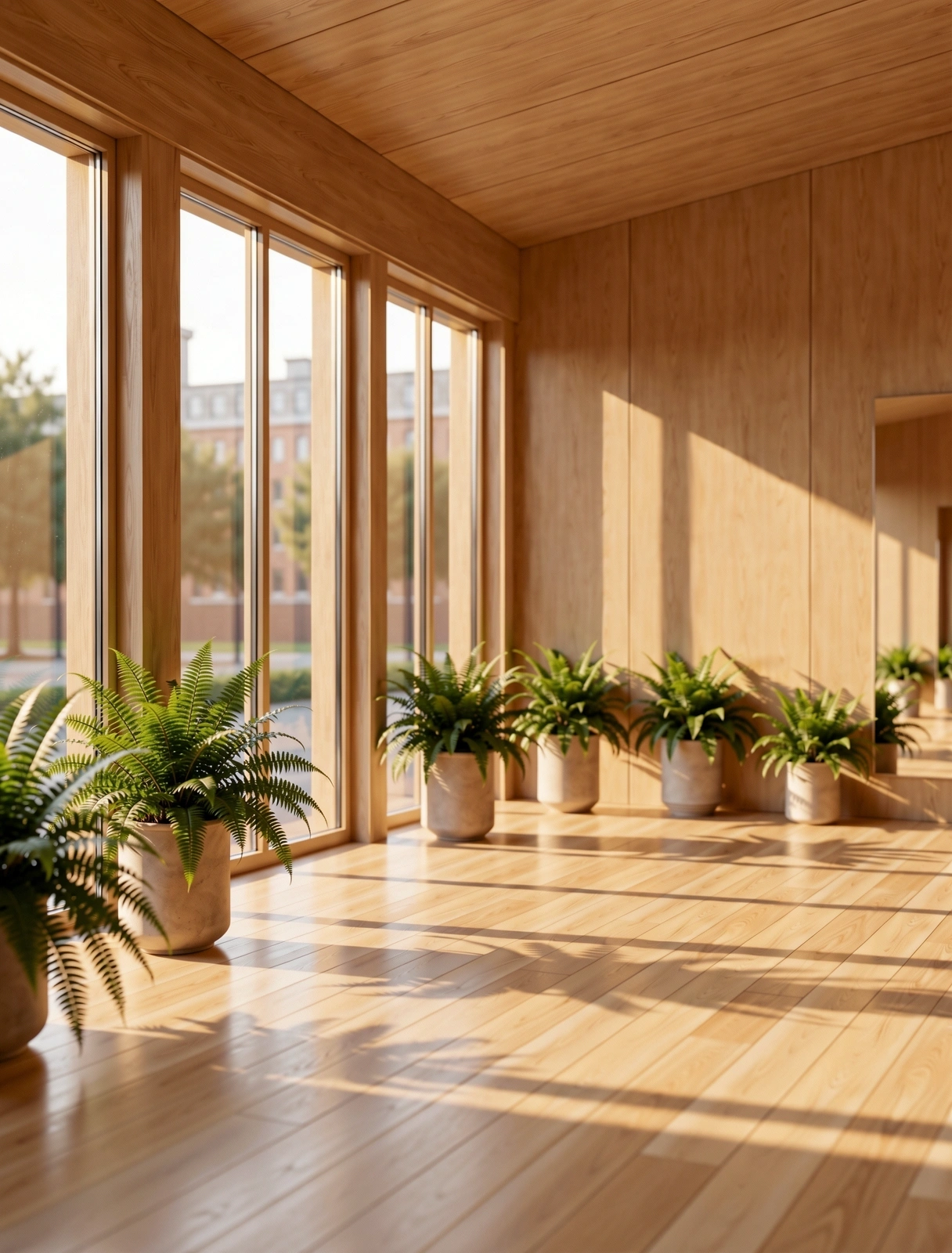 The sun-drenched interior of Kinesio Studio